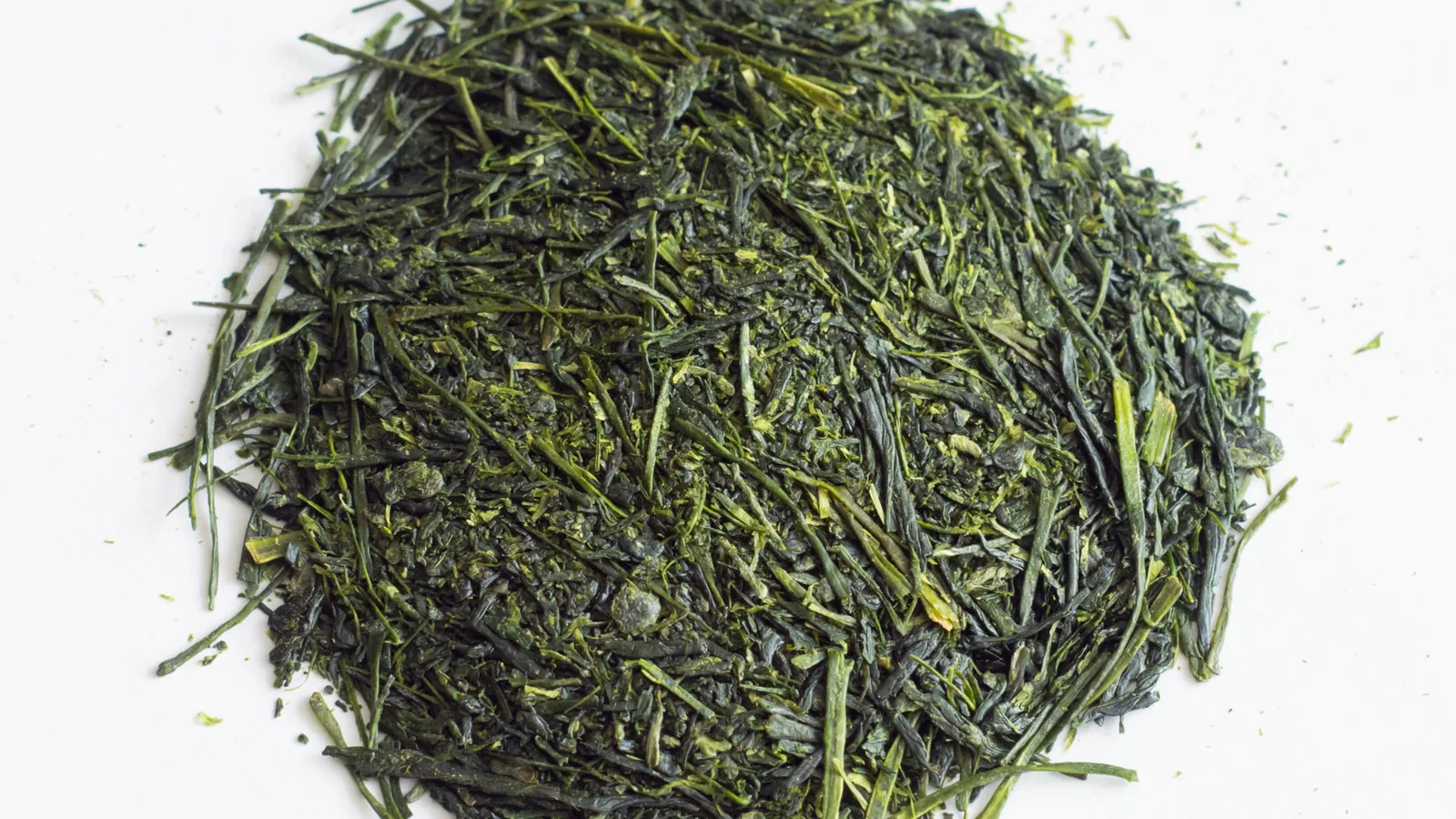 Kagoshima sencha leaves and tea, used as a specific image for Japanese tea flavor profiles.