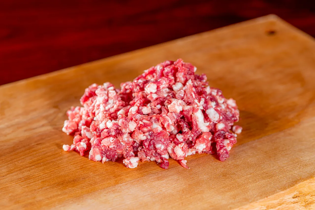Yamato wild boar mince in Gibier Kobo Yamato’s original product photograph.